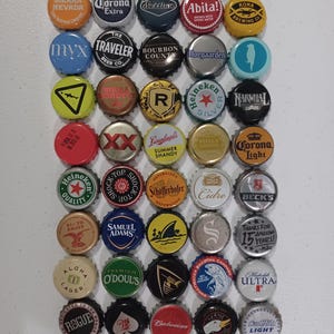 50 Different Bottle Caps, Variety Pack, Used Bottle Caps, Beer Bottle Tops,  Multicolor Bottle Caps, Craft Beer Bottle Caps, Unique Caps (u)