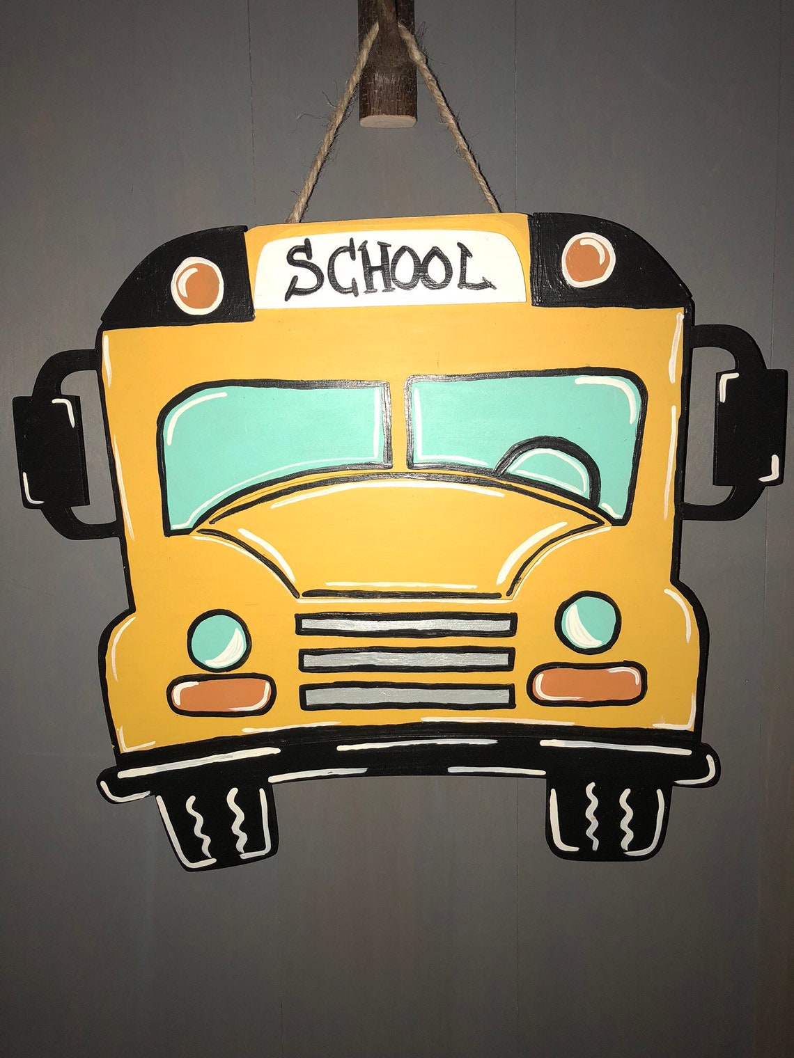 3D School Bus Door Hanger Door Hanger Yard Stake Wreath Etsy