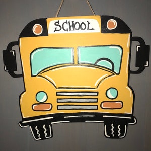 3D School Bus Door Hanger * Door Hanger * Yard Stake * Wreath Attachment