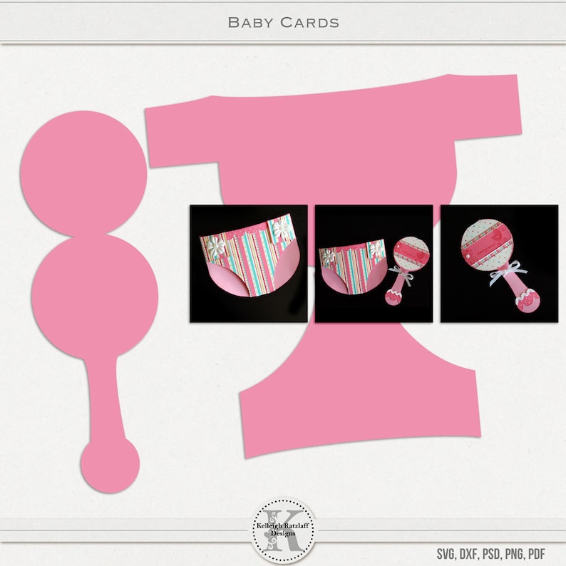 Download Baby Themed Shaped Cards SVG PSD PDF | Etsy