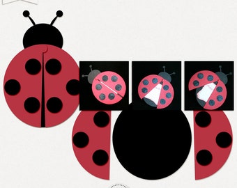 Lady Bug-kaart SVG, PSD, PDF +