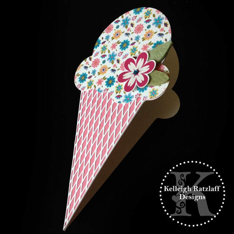 Download Ice Cream Cone Card SVG PSD PDF | Etsy
