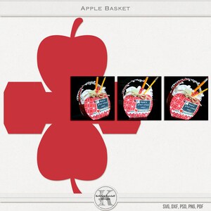 Apple Basket SVG, PSD, PDF +