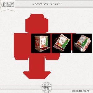 Candy Dispenser Box SVG, PSD, PDF +