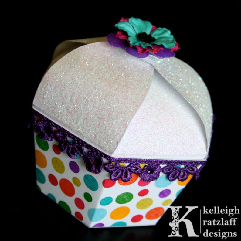 Download Cupcake Shaped Box SVG PSD PDF | Etsy