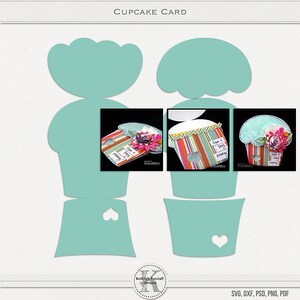Cupcake-format kort SVG, PSD, PDF +