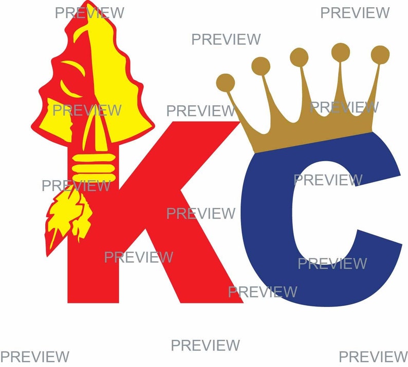Kc Chiefs Royals Logo Kansas City Sports Logo Svg Diy Kc Etsy