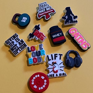 Fitness Gym Workout Exercise Shoe Charms