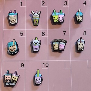 Boba Tea Shoe Charms
