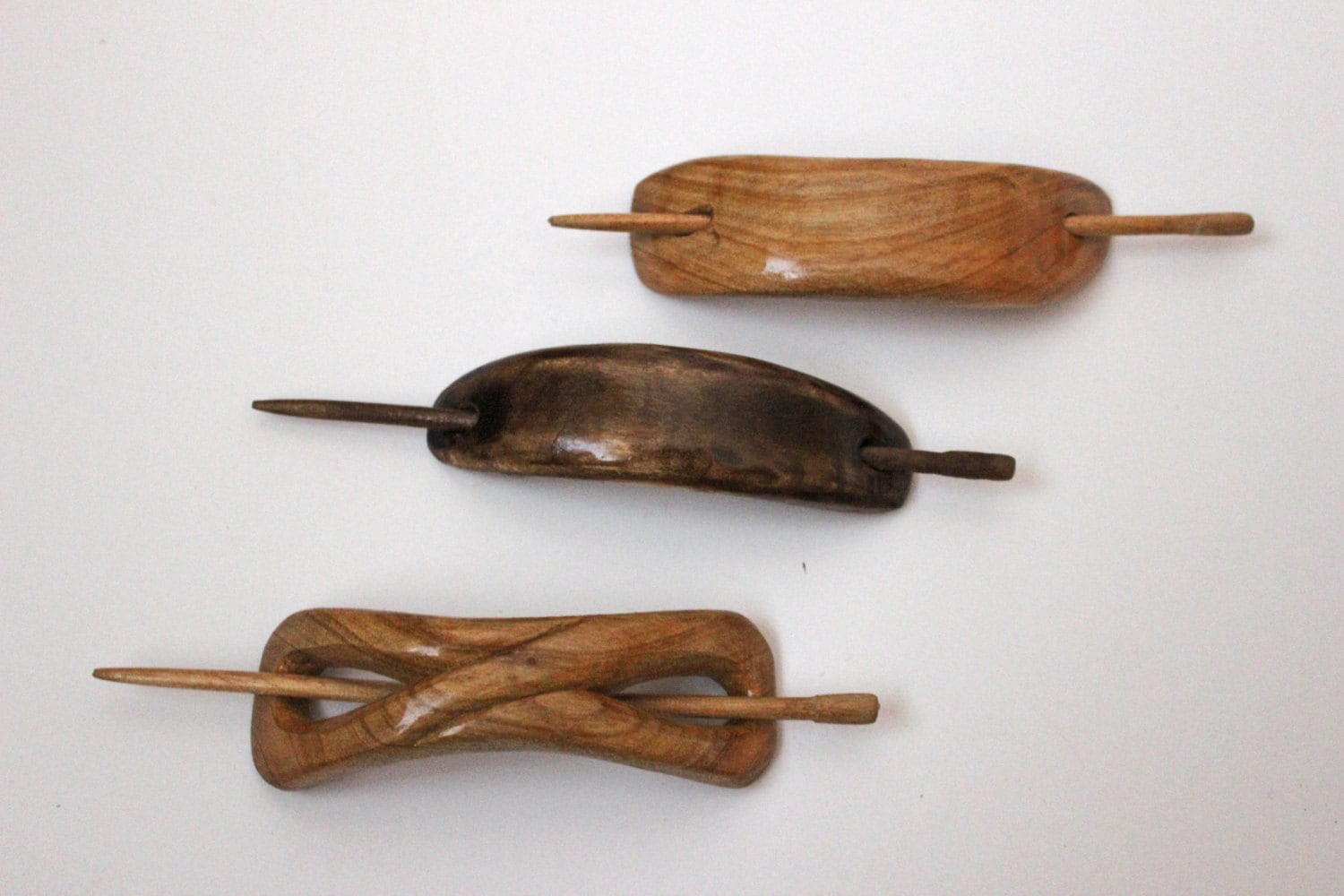 Handmade Wooden Barrette, Boho Wood Hair Accessories, Hair Clip, Hair