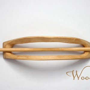 Handmade Cherry Wood Hair Barrette, Boho Hair Accessories