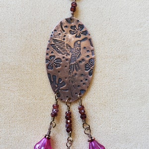 Hummingbird and Pink Sapphires
