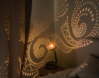 Gourd Table Lamp: Handmade Coastal Decor, Romantic Lighting