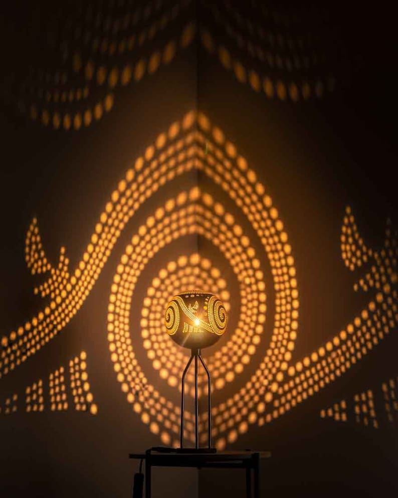 Lampe de table NEO SAIL, petite veilleuse, abat-jour calebasse, abat-jour turc marocain, lampe de bureau, guirlande lumineuse marocaine, lampe minimaliste moderne image 1