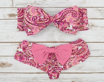 Bow And Scrunch Bikini Set