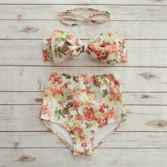 Perfect Bridal & Bachelorette Bikini Handmade Pretty Floral Summer