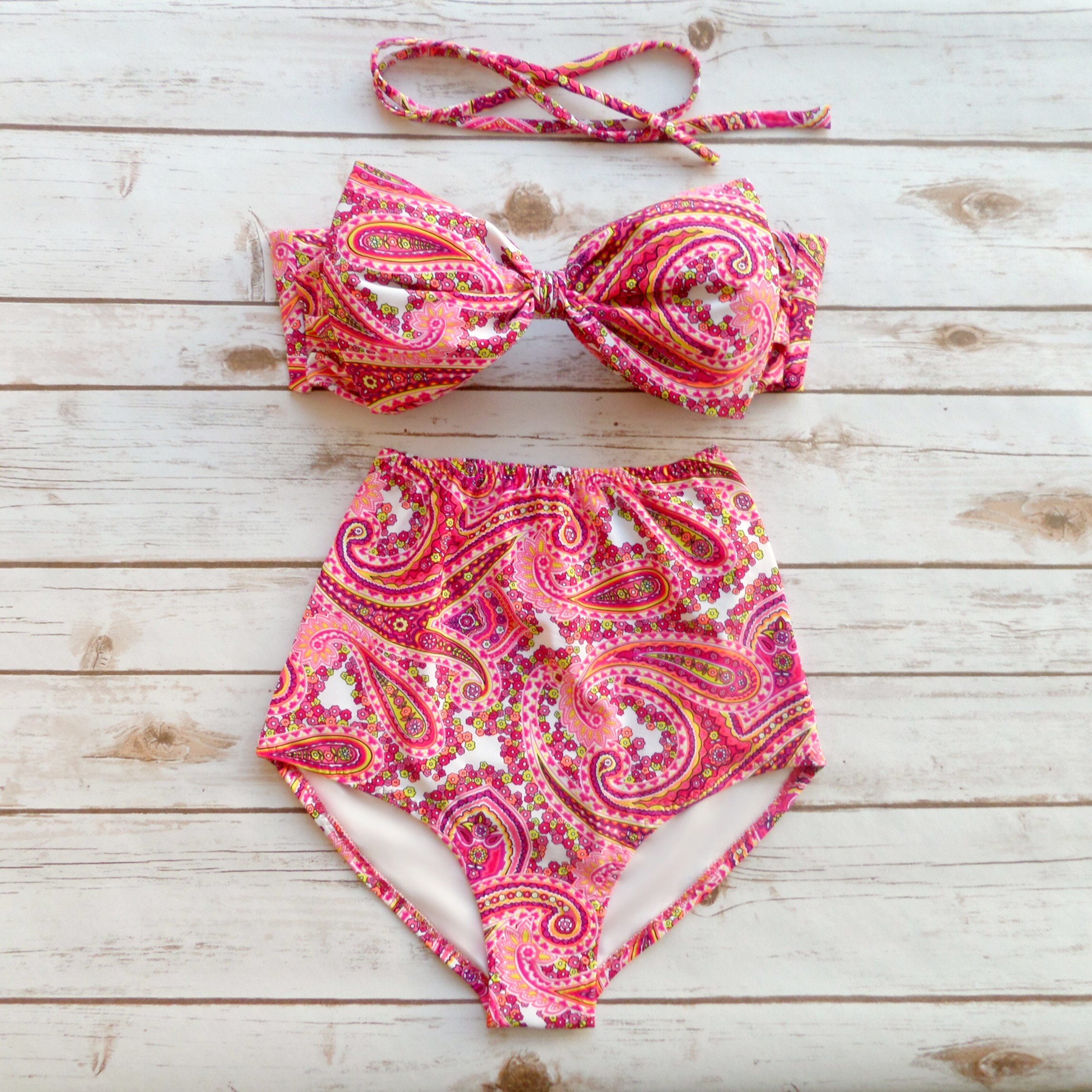 vintage style 2 piece bathing suits