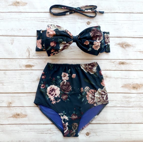 vintage style 2 piece bathing suits
