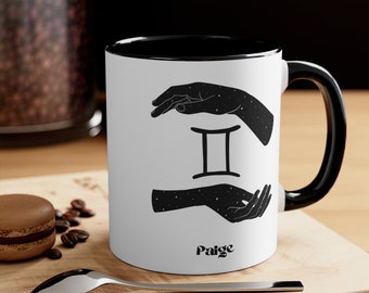 Gemini Mug Personalized Zodiac Sign Coffee Mug, 11oz