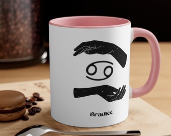 Cancer Mug Personalized Zodiac Sign Coffee Mug, 11oz