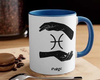 Pisces Mug Personalized Zodiac Sign Coffee Mug, 11oz