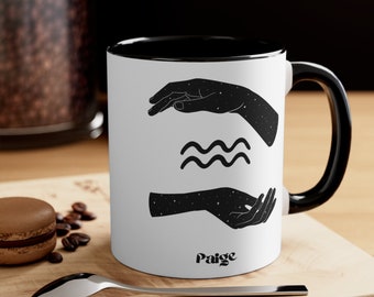 Aquarius Mug Personalized Zodiac Sign Coffee Mug, 11oz