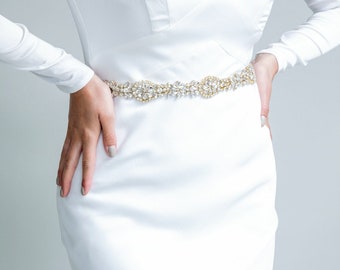 GOLD BELLAMY Crystal Bridal Belt