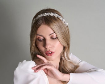 CHÉRI Luxury Crystal and Pearl Bridal Headband