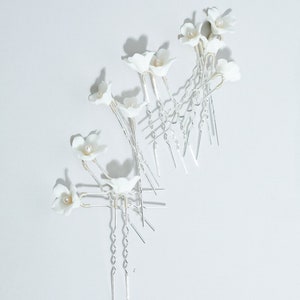 POSY White Porcelain flower pins