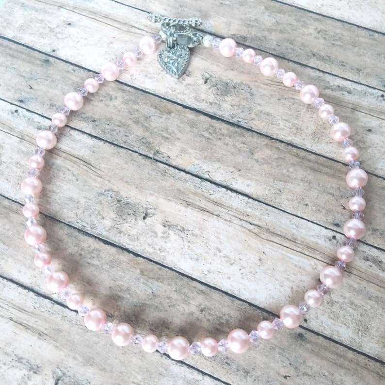 Pink crystal choker Clearance
