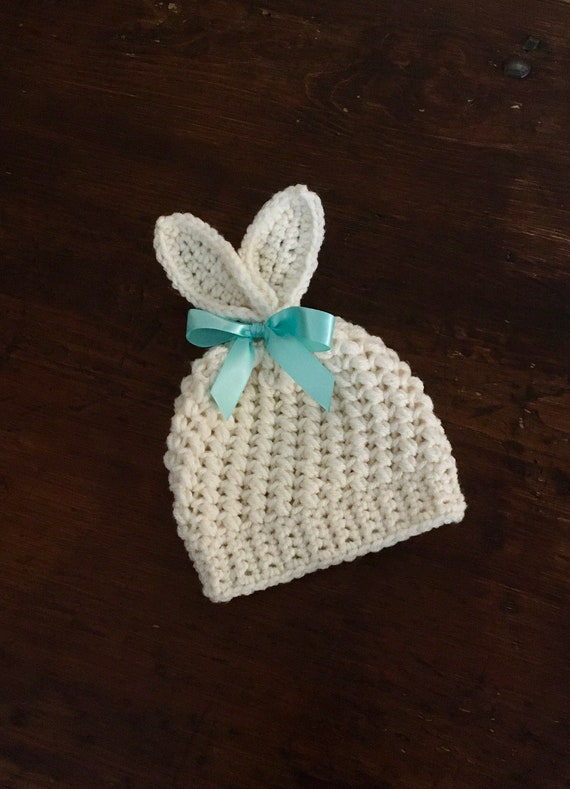READY TO SHIP Newborn Bunny Hat/crochet 