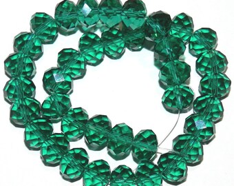 10 faceted 12 mm glass Pearl bead 12 mm electroplated glass A83-5 green iridescent Green faceted glass beads