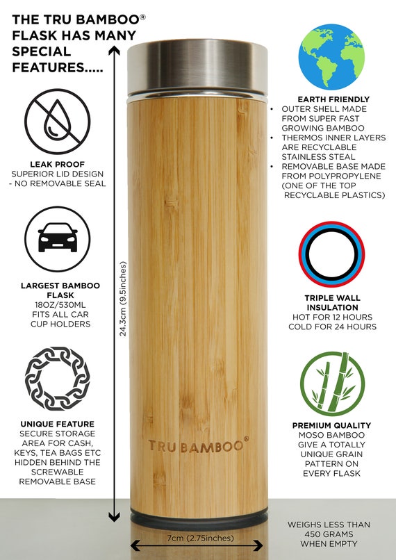 Stainless Steel & Bamboo Tumbler