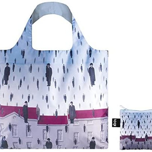 Buy Direct save 25% off the cheapest AMAZ0N price LOQI "Golconda" Rene Magritte Reusable shopping Tote Bag AMAZ0N Rating 4.5 out of 5 Stars