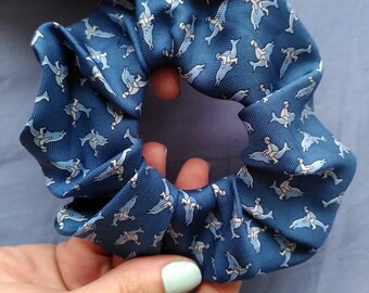 Upcycled silk scrunchie