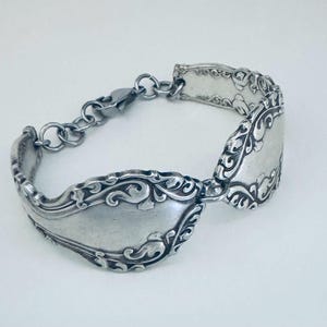Vintage Spoon Bracelet: 1898 New Century Pattern, Repurposed Silverplate