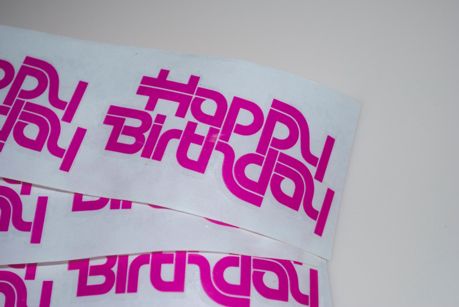 Mrs. Grossman's Vintage Pink Happy Birthday Clear Sticker Etsy