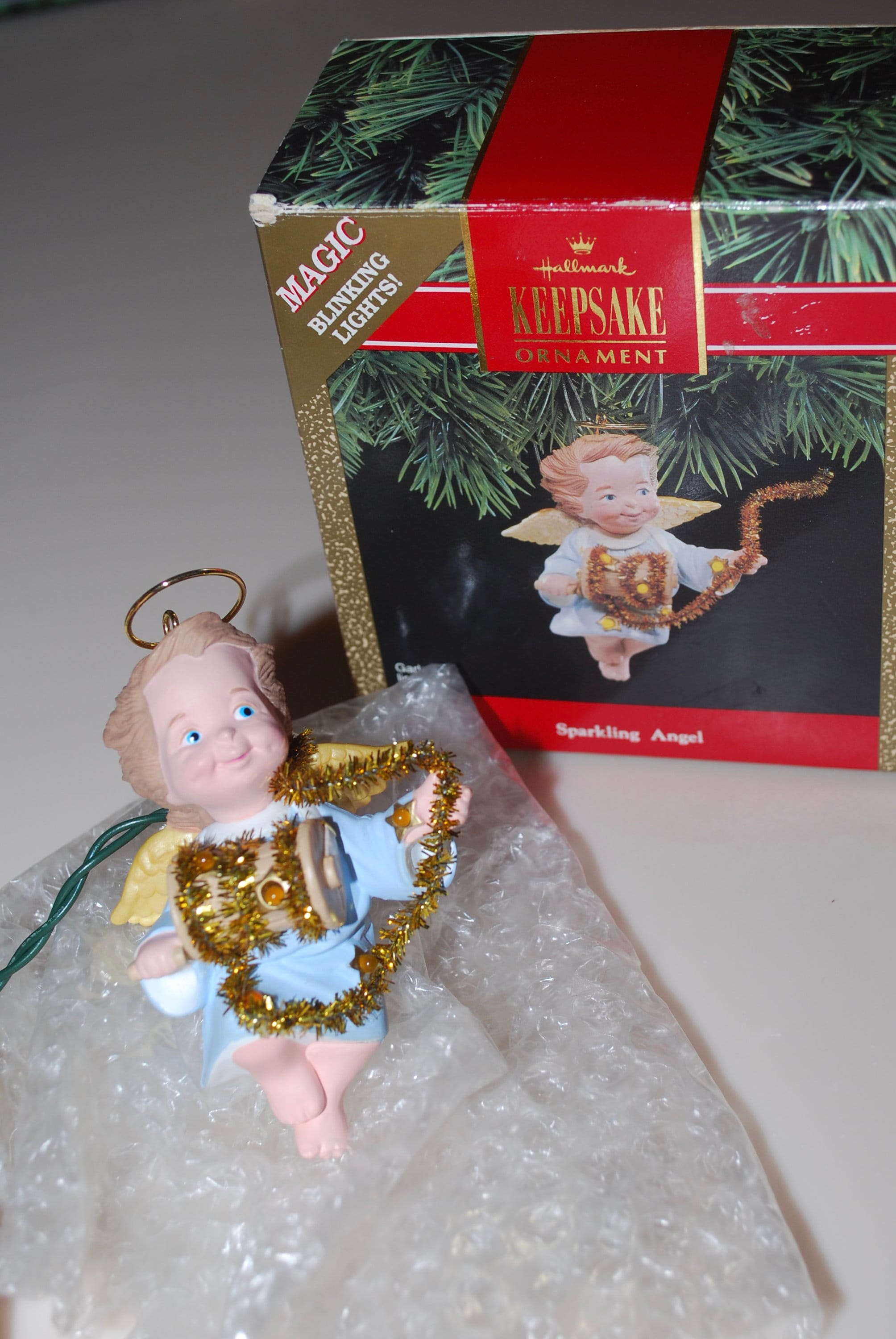 Sparkling Angel Hallmark Keepsake Ornament 1991 Magic Blinking Etsy