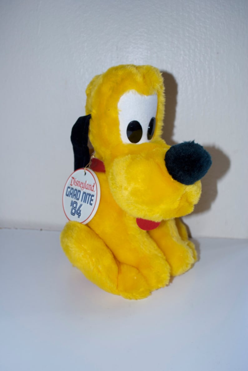 Pluto Stuffed Plush Animal Grad Night /'84 Walt Disney Productions 11
