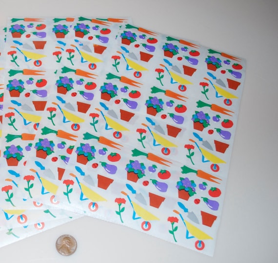 Mrs Grossman PRESENTS Strip of VINTAGE 1990 Stickers Colorful Presents/'