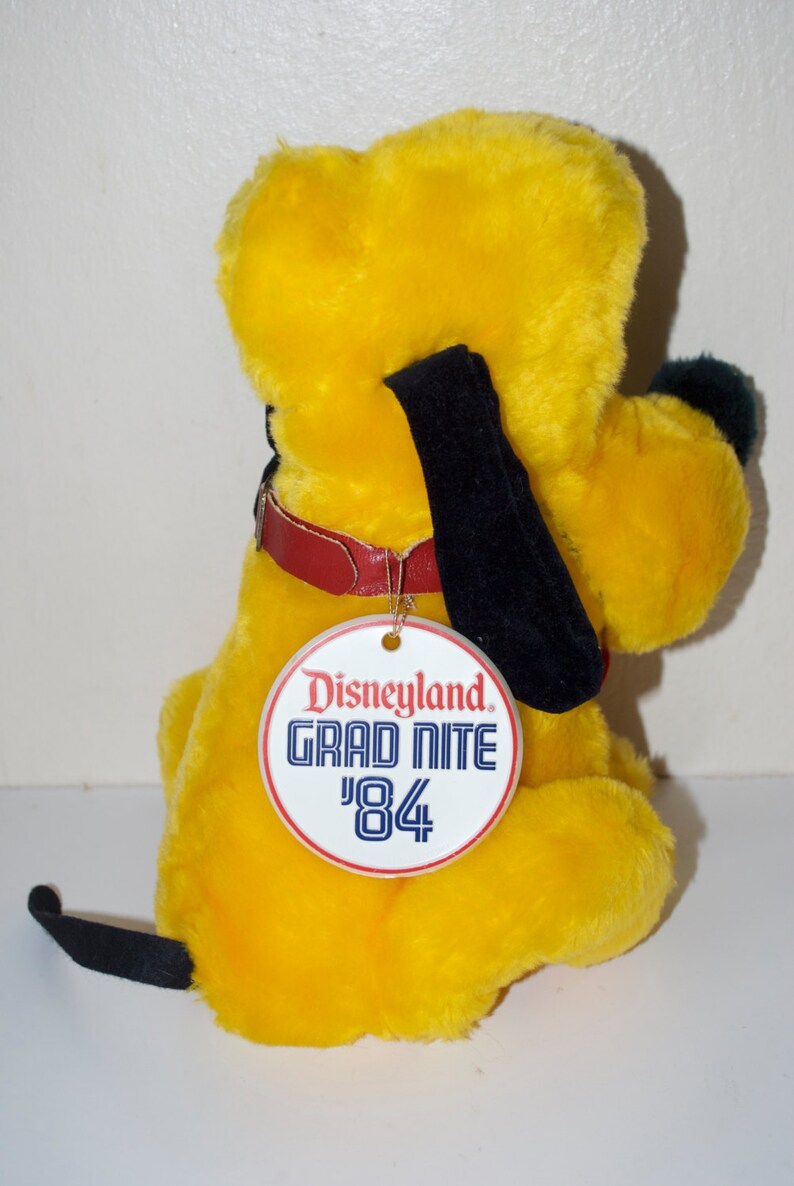 Pluto Stuffed Plush Animal Grad Night /'84 Walt Disney Productions 11