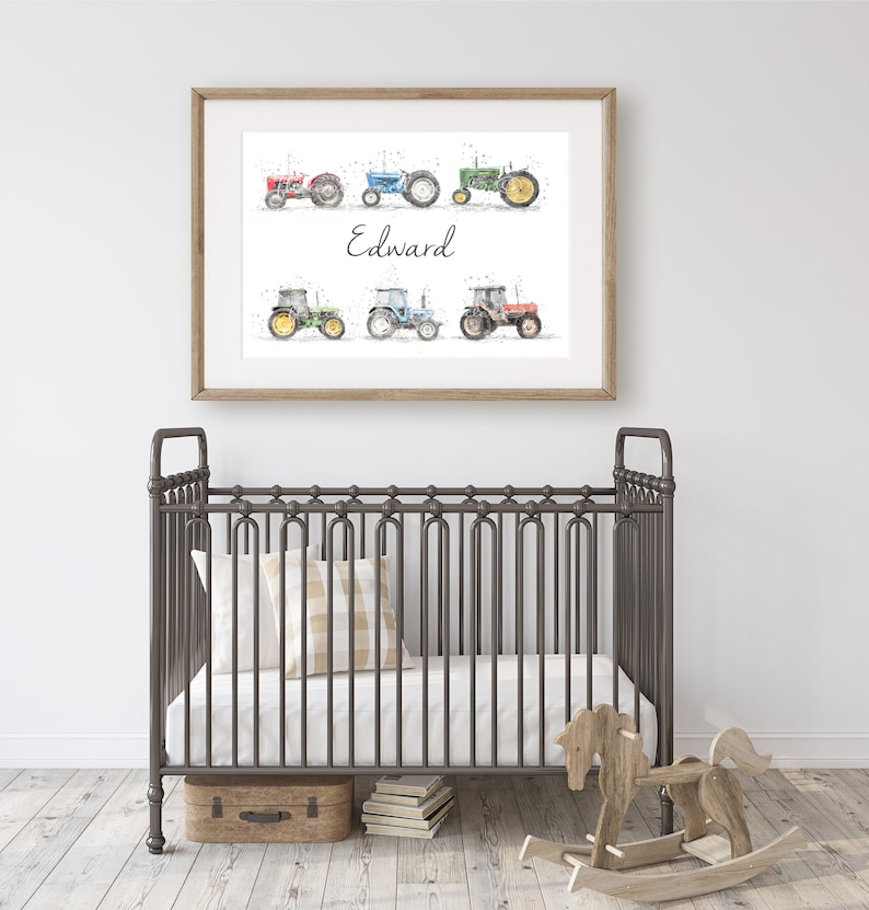 Tractor Print Farm Nursery Decor Vintage Tractor Gift Etsy