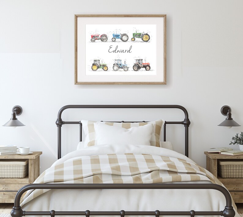 Tractor Print Farm Nursery Decor Vintage Tractor Gift Etsy