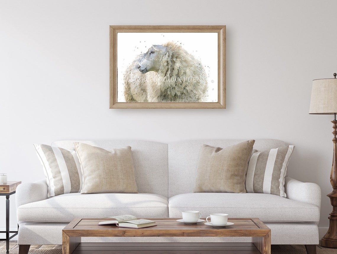 Watercolour Sheep Painting Sheep Print Sheep Wall Art - Etsy UK