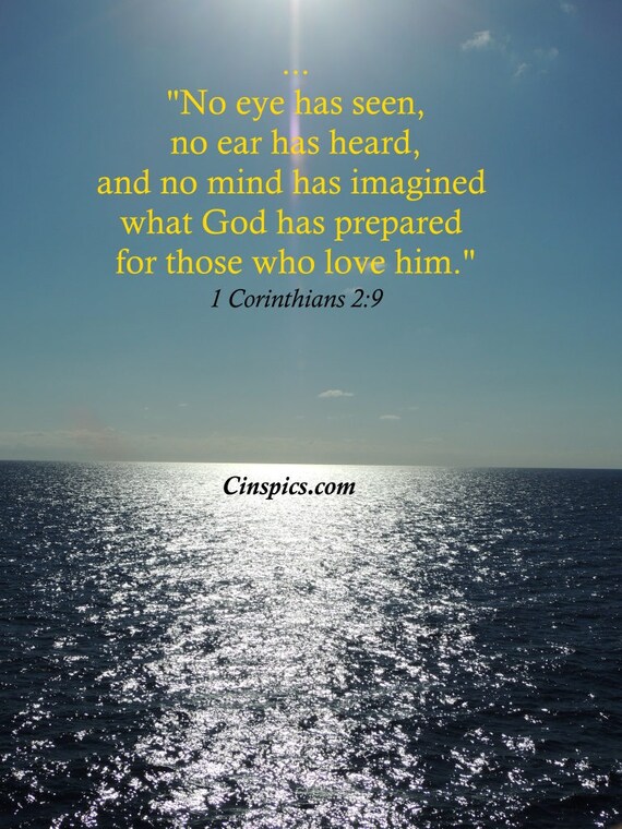 Ocean With 1 Corinthians 29 8x10