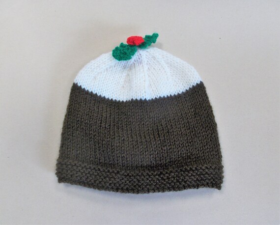 Cute Christmas Pudding Baby Hat 