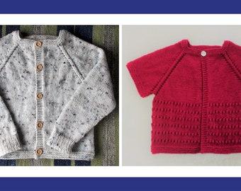 Max & Maxine Toddler Cardigans - Knitting Pattern