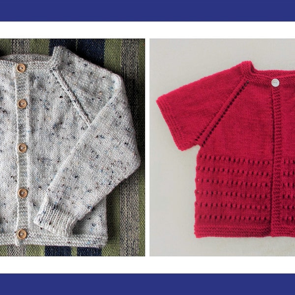 Max & Maxine Toddler Cardigans - Knitting Pattern
