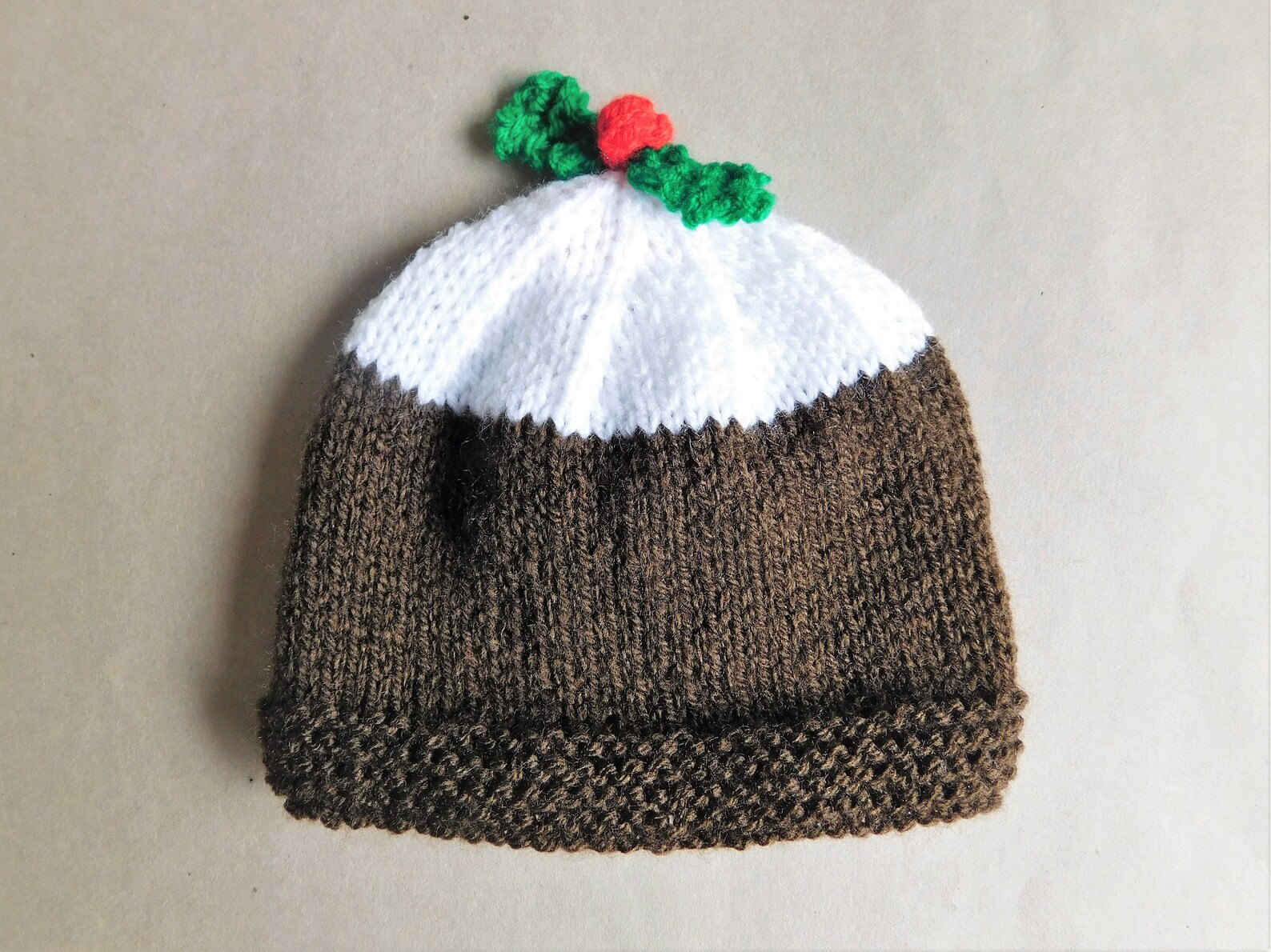 Cute Christmas Pudding Baby Hat Knitting Pattern Etsy UK