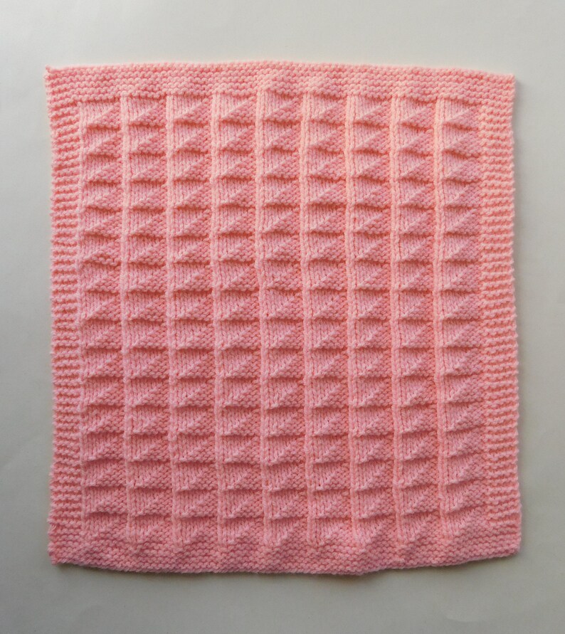 Triangles Baby Blanket Knitting Pattern Etsy